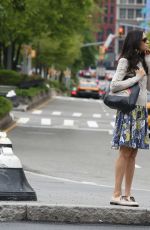 FAMKE JANSEN Out and About in New York 05/07/2017