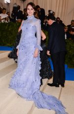 FELICITY JONES at 2017 MET Gala in New York 05/01/2017