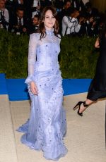 FELICITY JONES at 2017 MET Gala in New York 05/01/2017