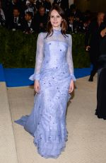 FELICITY JONES at 2017 MET Gala in New York 05/01/2017