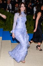 FELICITY JONES at 2017 MET Gala in New York 05/01/2017