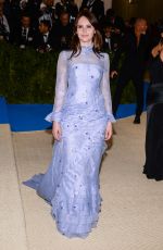 FELICITY JONES at 2017 MET Gala in New York 05/01/2017