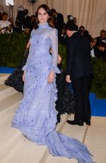 FELICITY JONES at 2017 MET Gala in New York 05/01/2017