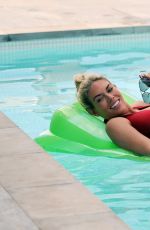 FRANKIE ESSEX in Swimsuit at Pool of Her Hotel in Portugal 05/28/2017