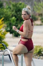 FRANKIE ESSEX in Swimsuit at Pool of Her Hotel in Portugal 05/28/2017