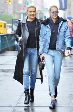 GIGI and YOLANDA HADID Out and About in New York 05/25/2017