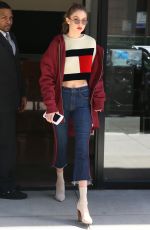 GIGI HADID in a Tommy Hilfiger Sweater Out in New York 05/12/2017
