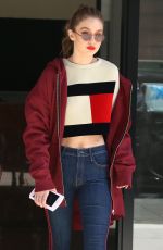 GIGI HADID in a Tommy Hilfiger Sweater Out in New York 05/12/2017