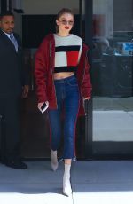GIGI HADID in a Tommy Hilfiger Sweater Out in New York 05/12/2017