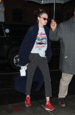 GIGI HADID Night Out in New York 03/31/2017