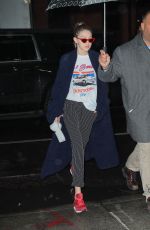 GIGI HADID Night Out in New York 03/31/2017