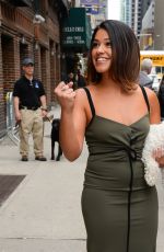 GINA RODRIGUEZ Arrives at Late Show with Stephen Colbert in New York 05/16/2017