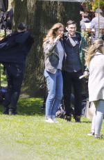 GISLE BUNDCHEN on the Set of an Advert in Central Park in New York 05/04/2017