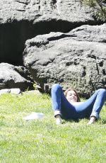 GISLE BUNDCHEN on the Set of an Advert in Central Park in New York 05/04/2017
