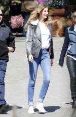 GISLE BUNDCHEN on the Set of an Advert in Central Park in New York 05/04/2017
