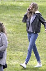 GISLE BUNDCHEN on the Set of an Advert in Central Park in New York 05/04/2017