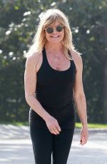 GOLDIE HAWN Out Jogging in Brentwood 05/14/2017