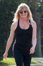 GOLDIE HAWN Out Jogging in Brentwood 05/14/2017