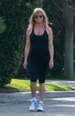 GOLDIE HAWN Out Jogging in Brentwood 05/14/2017