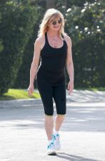 GOLDIE HAWN Out Jogging in Brentwood 05/14/2017