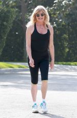 GOLDIE HAWN Out Jogging in Brentwood 05/14/2017