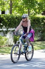GOLDIE HAWN Out Riding a Bike in Pacific Palisades 05/27/2017