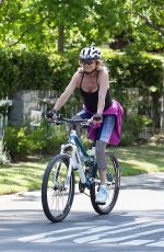 GOLDIE HAWN Out Riding a Bike in Pacific Palisades 05/27/2017