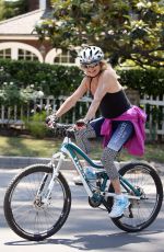 GOLDIE HAWN Out Riding a Bike in Pacific Palisades 05/27/2017