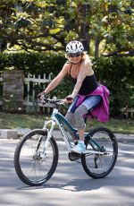 GOLDIE HAWN Out Riding a Bike in Pacific Palisades 05/27/2017