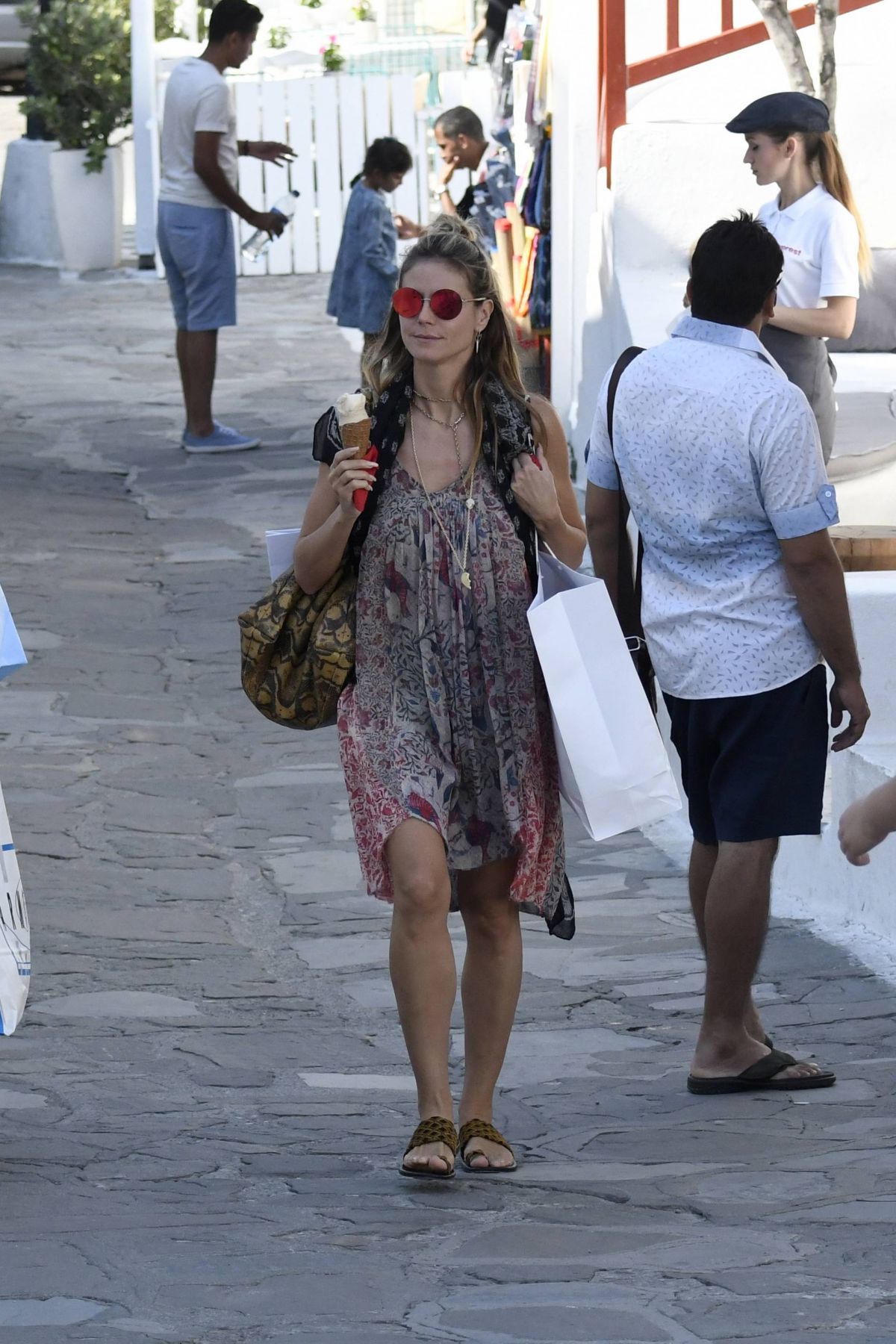 HEIDI KLUM Out and About in Mykonos 05/30/2017 – HawtCelebs