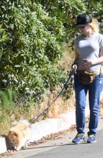 HEIDI MONTAG Walks Her Dog Out in Los Angeles 05/13/2017