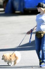 HEIDI MONTAG Walks Her Dog Out in Los Angeles 05/13/2017