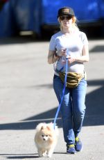 HEIDI MONTAG Walks Her Dog Out in Los Angeles 05/13/2017