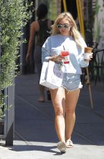 HILARY DUFF in Denim Shorts Out in Beverly Hills 05/22/2017