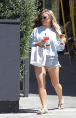 HILARY DUFF in Denim Shorts Out in Beverly Hills 05/22/2017