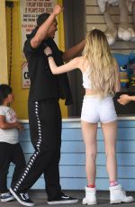BELA THORNE Out at Magic Mountain in Valencia 05/05/2017