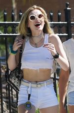 BELA THORNE Out at Magic Mountain in Valencia 05/05/2017