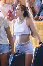 BELA THORNE Out at Magic Mountain in Valencia 05/05/2017