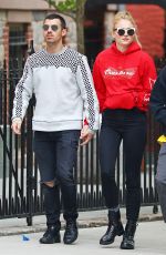 SOPHIE TURNER and Joe Jonas Leaves a Restaurant in New York 05/08/2017