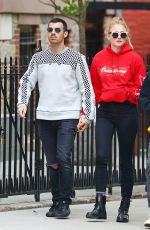 SOPHIE TURNER and Joe Jonas Leaves a Restaurant in New York 05/08/2017