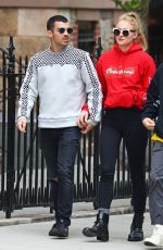 SOPHIE TURNER and Joe Jonas Leaves a Restaurant in New York 05/08/2017
