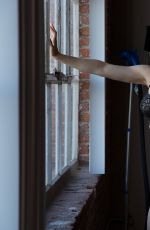 ILIZA SHLESINGER on the Set of a Photoshoot