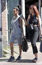 JEMMA LUCY Out at Red Light District in Amsterdam 05/30/2017