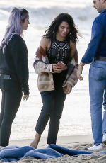 JENNA DEWAN on the Set of a Photoshoot on the Beach in Malibu 05/09/2017