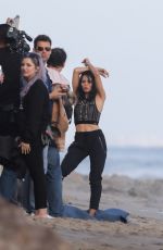 JENNA DEWAN on the Set of a Photoshoot on the Beach in Malibu 05/09/2017