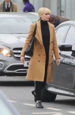 JENNIFER LAWRENCE on the Set of Red Sparrow at Heathrow Airport in London 05/04/2017