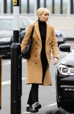JENNIFER LAWRENCE on the Set of Red Sparrow at Heathrow Airport in London 05/04/2017