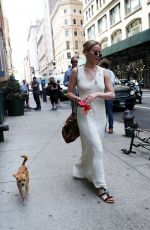 JENNIFER LAWRENCE Walks Her Dog Out in New York 05/19/2017