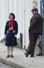 JESSICA BROWN -INDLAY on the Set of Gurnsey in London 05/05/2017