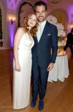 JESSICA CHASTAIN and Gian Luca Passi de Preposulo at Variety and HBO Dinner at Cannes Film Festival 05/20/2017